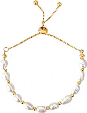 Ellie Vail Womens Hayden Pearl Bracelet In White