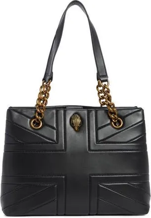 Kurt Geiger Kensington Union Jack Leather Tote Bag in Black at Nordstrom Rack