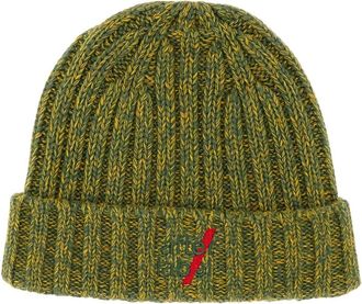 Afterlabel Accessoires, Heren, Groen, ONE Size, Katoen, Geribbelde Wollen en Katoenen Beanie