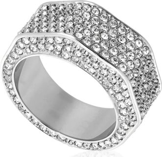 Swarovski Dextera Pave Octagon Shape Cocktail Ring, Size 62 (US 9.5)
