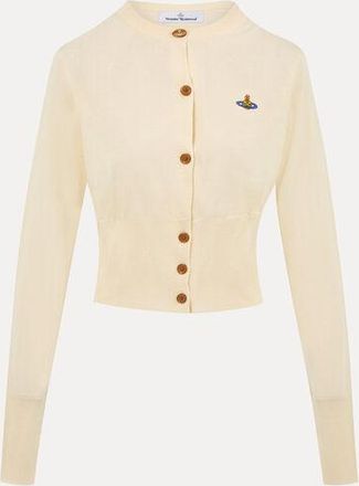 Vivienne Westwood Bea Cropped Cardigan Mako Cotton Cream XS Women