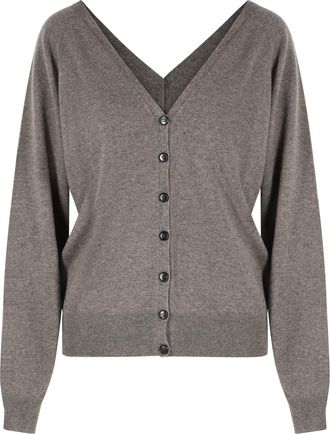 Lisa Yang Jiani Cardigan In Beige Truffle Cashmere