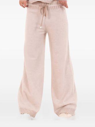 D.exterior wool blend flared trousers - women - Wool/Cotton/Polyamide/Polyester - M - Neutrals