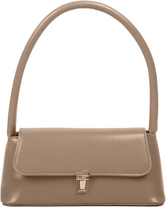 Generic Women Shoulder Bag Trendy Retro Tote Bag Portable Casual PU Leather Solid Color Simple Handle Designer Handbags (Khaki)