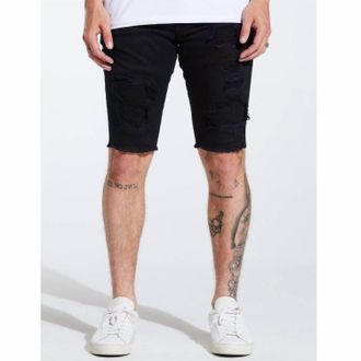 Embellish Mens Rip & Repair Spencer Shorts In Jet Black