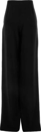 Saint Laurent Womens Base Trousers Black Silk