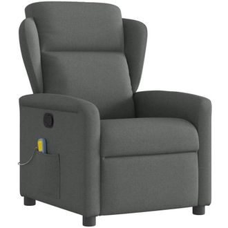 vidaXL Vidaxl - Sill&oacute;n De Masaje Reclinable De Tela Gris Oscuro