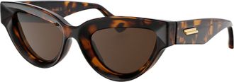 Bottega Veneta Womens Sunglasses Havana Brown Havana-Brown Injected Havana/brown