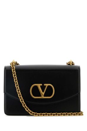 Valentino Garavani Black Vain Shoulder Bag