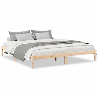 Berkfield Home Extra Long Bed Frame without Mattress 180x210 cm Solid Wood Pine in Light Tan
