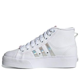adidas (WMNS) adidas Nizza Platform Mid White Iridescent H01566