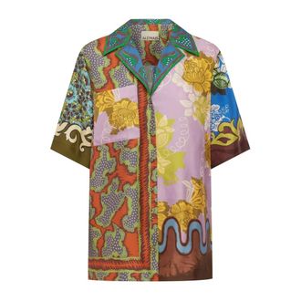 Alemais Shirts, female, Multicolor, Size: 3XS Arnie Silk Shirt