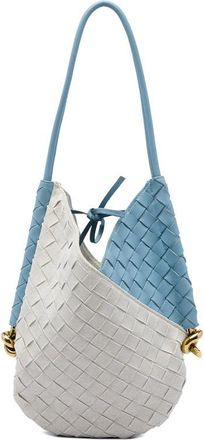 Bottega Veneta Pre-owned Bottega Veneta Small Nappa and Canvas Intrecciato Solstice Shoulder Bag Ladies RAJGXDO6J0M2LWGK