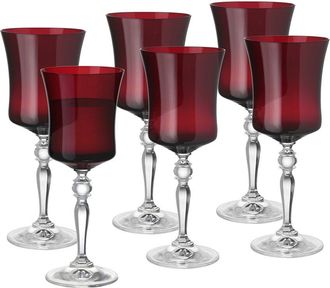 Barski Set Of 6 Stem Wine Glasses