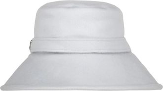 Alberta Ferretti Virgin Wool Logo Detail Hoed - Dames - Hoeden - Grijs - ONE Size - Wol - Accessoires