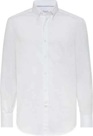 Brunello Cucinelli button-down cotton shirt - men - Cotton - M - White