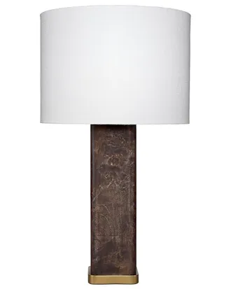 Jamie Young Co. Preston Burl Wood Table Lamp With Linen Shade
