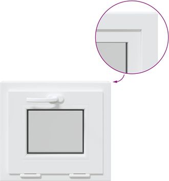 vidaXL Ventana De S&oacute;tano Basculante Risor 45 X 40 Cm Vidaxl