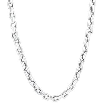 Pompeii3 Mens Square Link 14k Gold (70gram) or Platinum (131gram) 6.5mm Link Chain Necklace 20