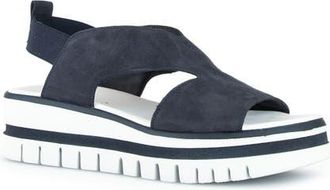 Gabor 44.623 Platform Slingback Sandal in Blue at Nordstrom, Size 7.5Us