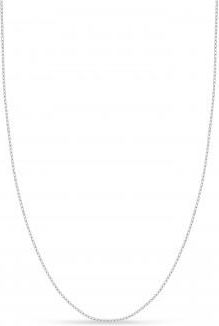 Allurez Designer Rolo Chain Necklace 14k White Gold