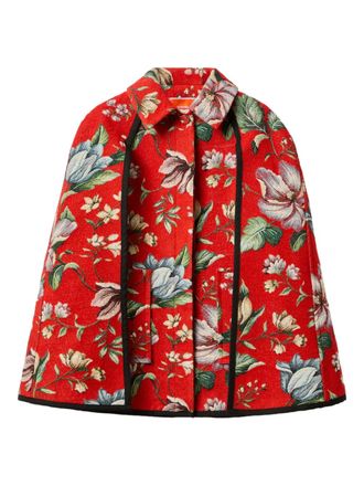 La DoubleJ Milano mini cape - women - Polyester/Cotton/Acrylic/Wool/Polyamide/Other fibres - L - Red
