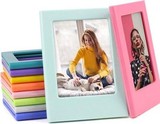 OEM Juego De 2 Marcos De Fotos Magn&eacute;ticos De 2x3 Pulgadas, Ideales Para Fotos Polaroid Y Para Guardar Fotos En El Refrigerador (azul Y Rosa)