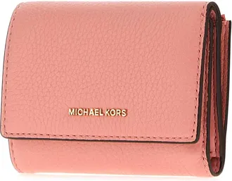 Michael Kors Womens Trifold Wallet Pink Leather