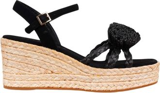 Paloma Barcel&oacute; Galena Espadrille Sandal - Dames - Sleehakken - Zwart - 39 EU - Schoenen
