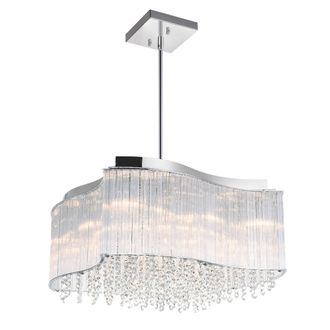 CWI Lighting Elsa 10 Light Drum Shade Chandelier With Chrome Finish