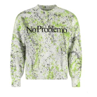 Aries Sweatshirts, male, Multicolor, Size: M No Problemo Spray-Dye Sweatshirt