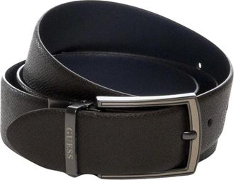 Guess Accessoires, unisex, Bruin, XL, Leer, Verstelbare & Omkeerbare H35 Riem