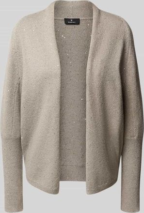 Monari Cardigan mit Paillettenbesatz in Taupe, Größe 34