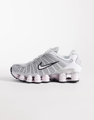 Nike Shox TL - Sneakers grigie e rosa a pois-Grigio