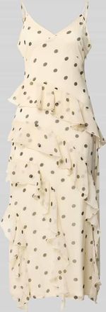 Vero Moda Figurbetontes Midikleid mit R&uuml;schen Modell SMILLA in Weiss, Gr&ouml;&szlig;e XL