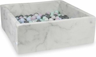 OEM Piscina Seca 110x110x40 M&aacute;rmol Con 600 Bolas: Menta Claro, Rosa Claro Perla, Azul Claro Perla, Perla, Gris