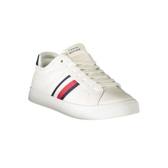 Tommy Hilfiger Striped Leather Sneaker - White