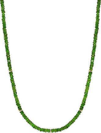 Jewelmak 14K 39.00 Ct. Tw. Chrome Diopside Necklace