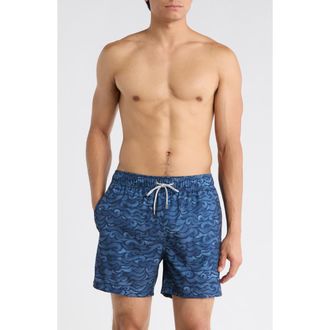 Vintage Summer Swimwear 4-Way Stretch Volley Swim Trunks in Navy at Nordstrom Rack, Size Xx-Large