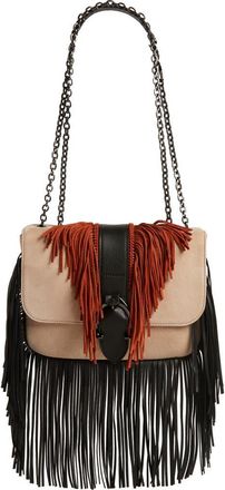 Longchamp Amazone Colorblock Fringe Shoulder Bag in Rose at Nordstrom Rack