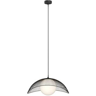 Lindby L&aacute;mpara Colgante fabronia En Negro De Metal - Lindby