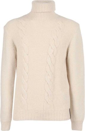 K-Way High-Neck Cable-Knit Jumper