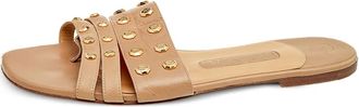 Gina stud-detailiing flat sandals - Neutrals