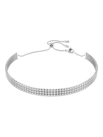 Swarovski Matrix Tennis choker - women - Swarovski Crystal/Crystal/Rhodium Plated Brass - One Size - White
