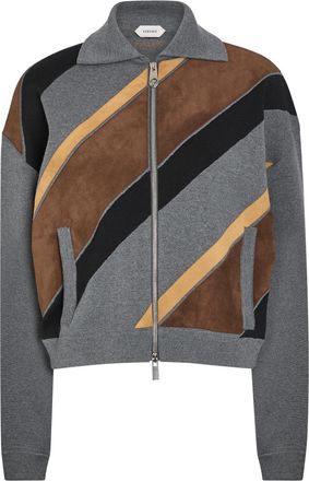 Versace Panelled Wool-blend Jacket - Grey - 42 (UK10 / S)