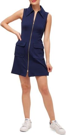 Trina Turk Twp Way Zip Ponte Rules Dress in Ink at Nordstrom, Size 12