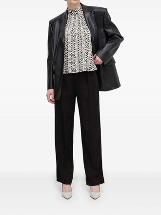 Desigual pleated-details trousers - Black