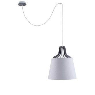 Netlighting Lucio Dome Pendant Ceiling Light White 38cm 1x E27 200cm Wire