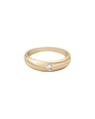 Adornia Adornia 14K Plated Crystal Chubby Band Ring