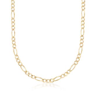 Ross-Simons Mens 3.9mm 14kt Yellow Gold Figaro-Link Necklace